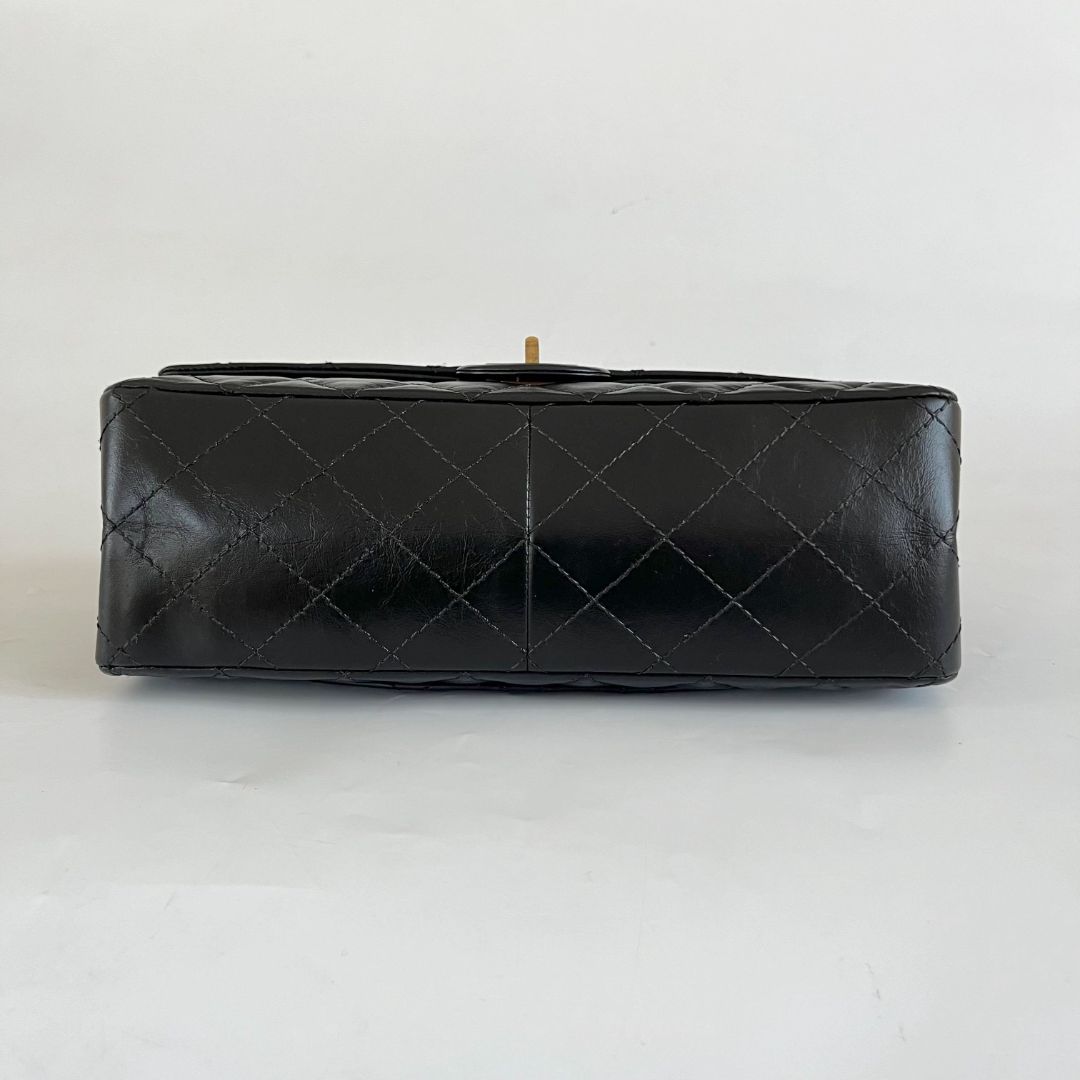Chanel Black Quilted Aged Leather Reissue 2.55 Classic flap Bag