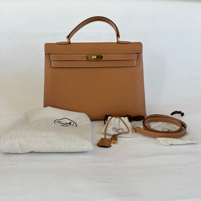 Hermès  Sellier Kelly 35 Gold Bag