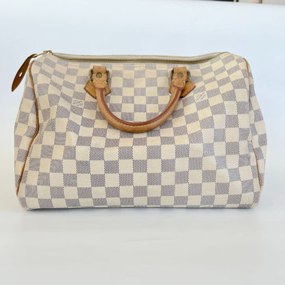 Louis Vuitton Azur Damier 30 Speedy Vintage Bag