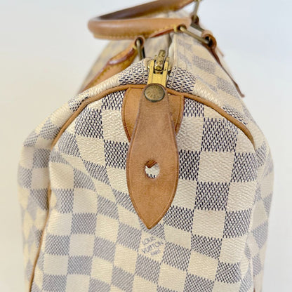 Louis Vuitton Azur Damier 30 Speedy Vintage Bag