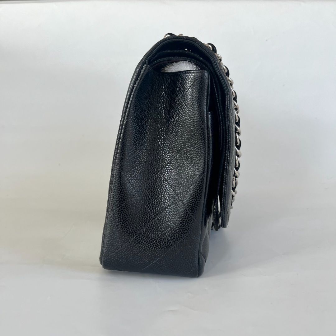 Chanel Black Maxi Classic Caviar Double Flap