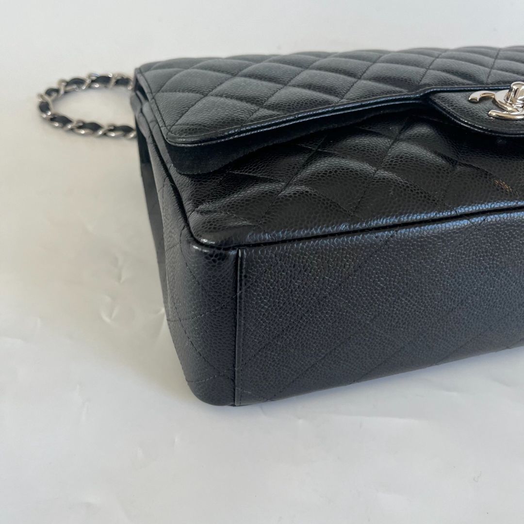 Chanel Black Maxi Classic Caviar Double Flap
