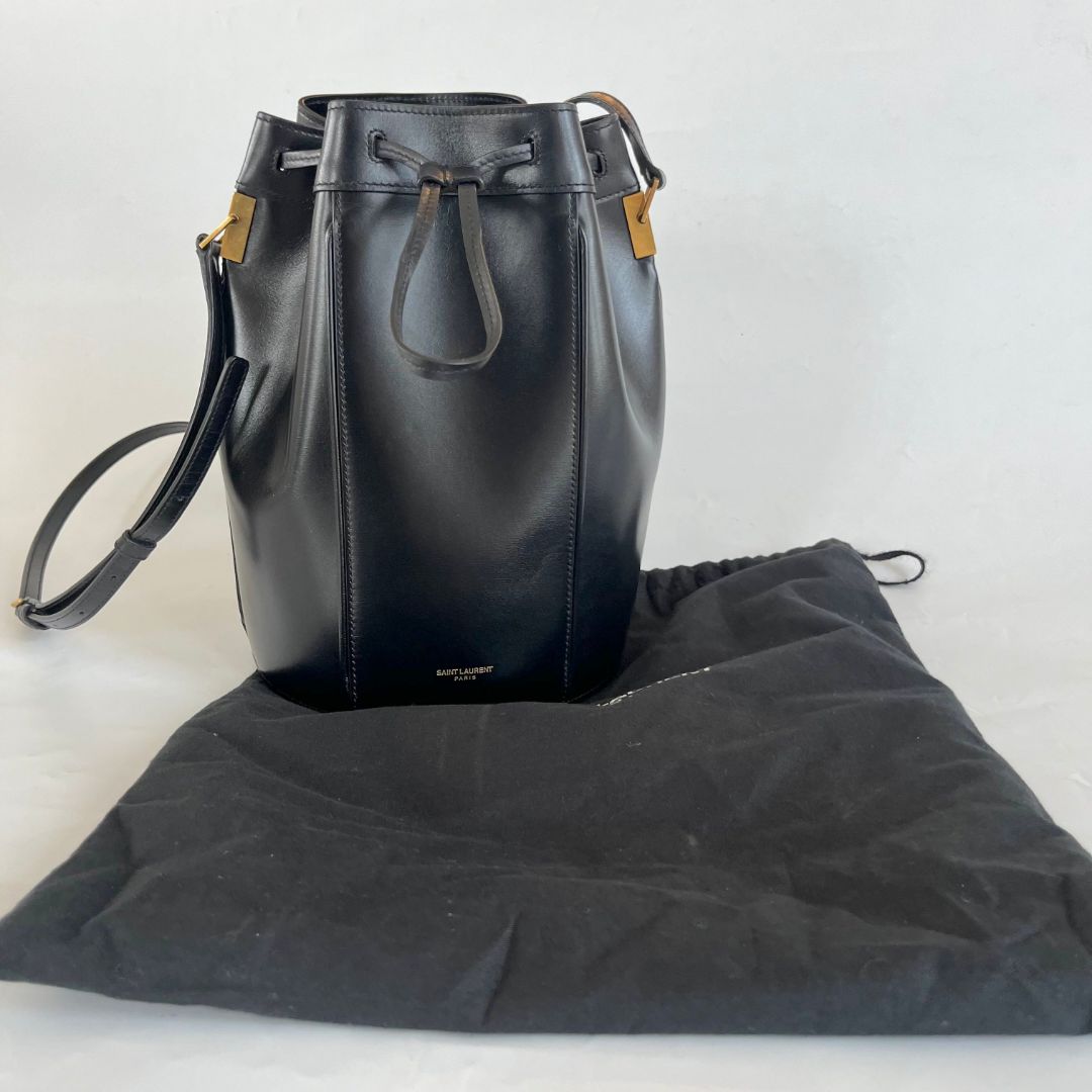Saint Laurent Talitha Medium Leather Bucket Bag