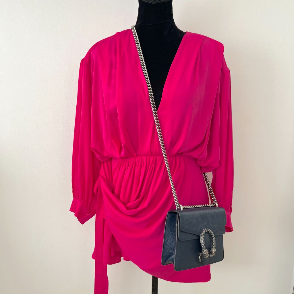 Gucci Navy Blue Leather Small Dionysus shoulder bag