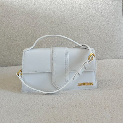 Jacquemus Le Bambino white leather shoulder bag