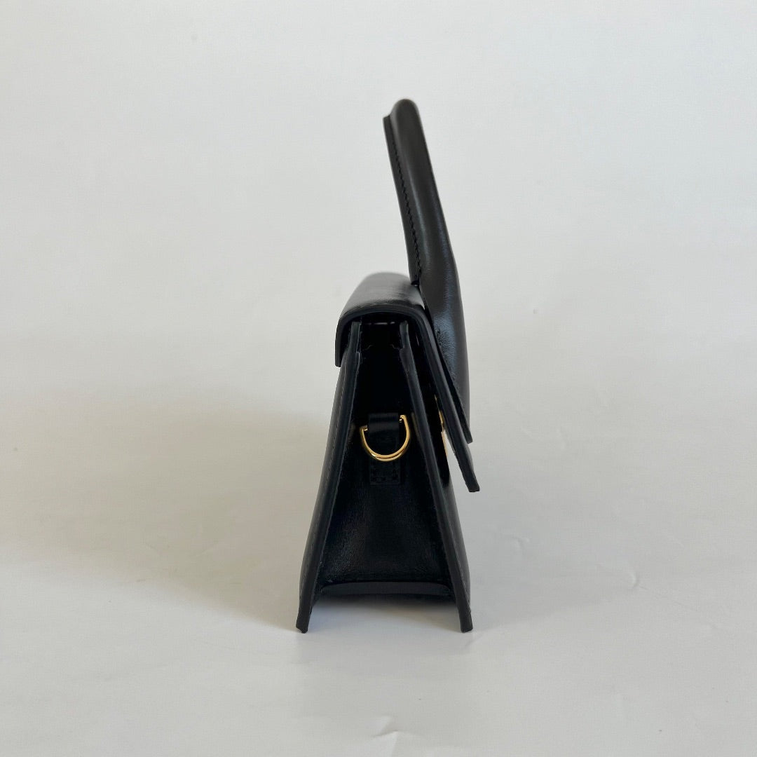 Jacquemus Le Chiquito Long Black Bag in Leather