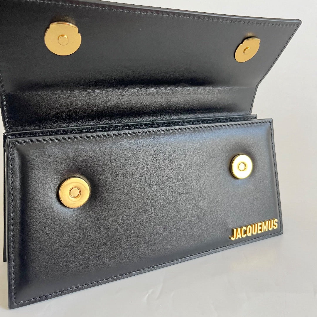 Jacquemus Le Chiquito Long Black Bag in Leather