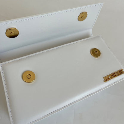 Jacquemus Le Chiquito Long White Bag in Leather.