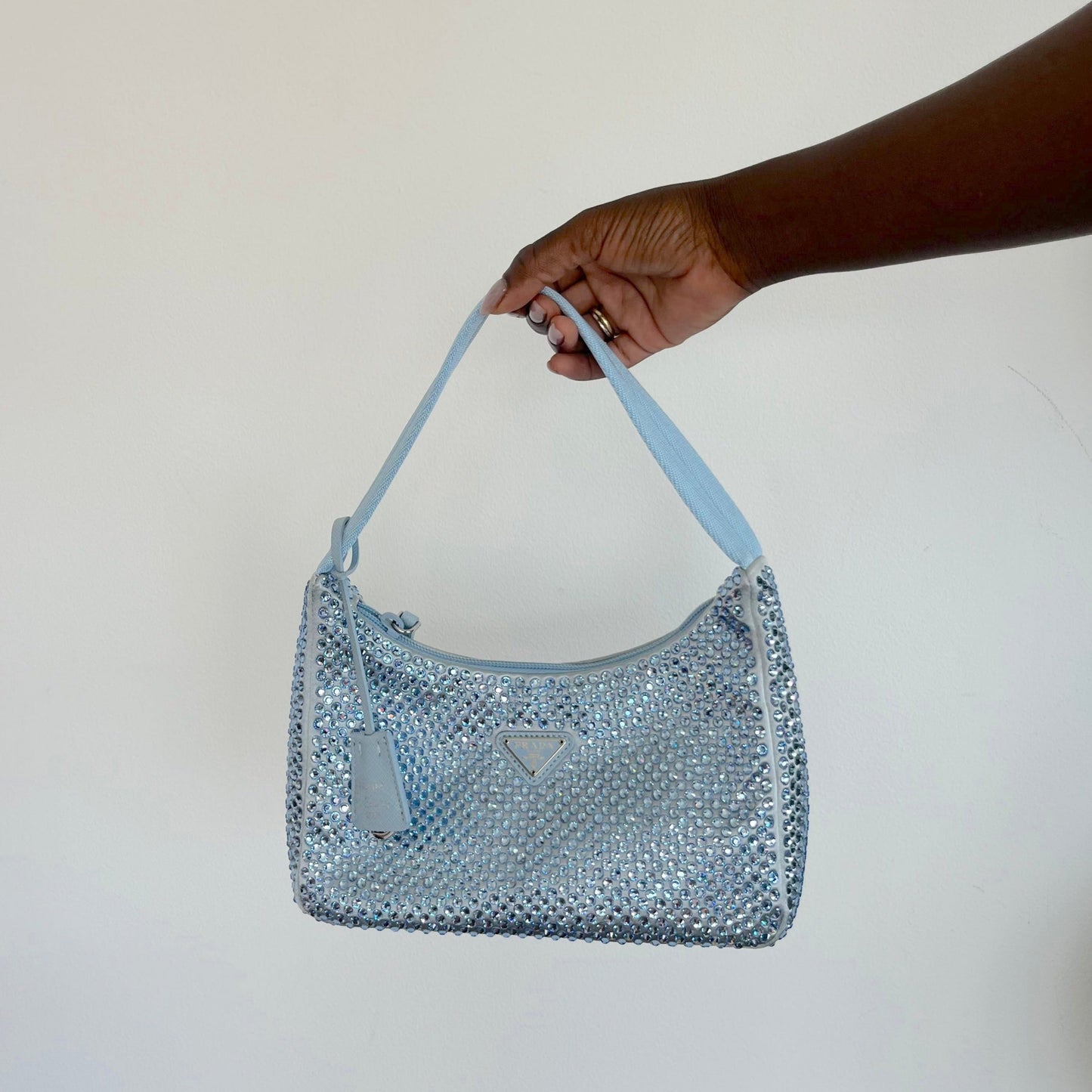 Prada Re-Edition crystal-embellished mini bag