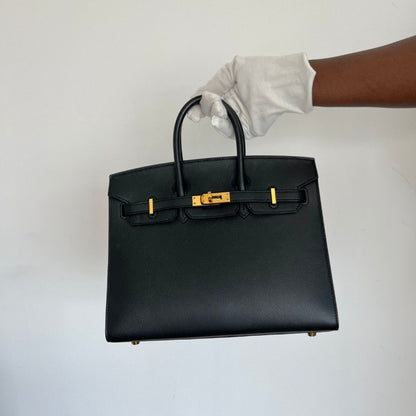 Hermès Black Epsom Sillier Leather Birkin 25 Bag GHW