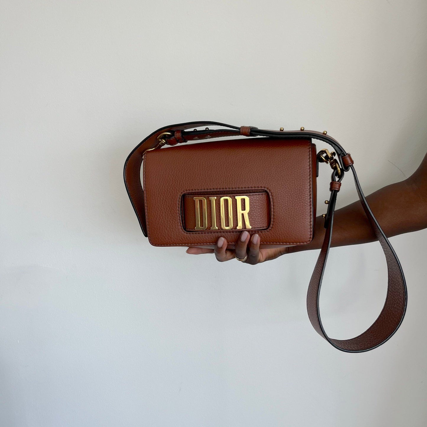 Dior Tan (R)evolution Calf Leather Flap Bag