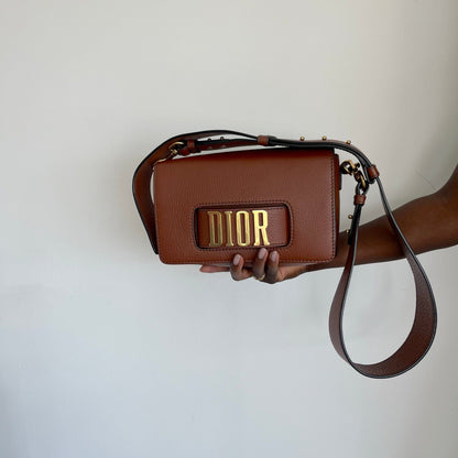 Dior Tan (R)evolution Calf Leather Flap Bag