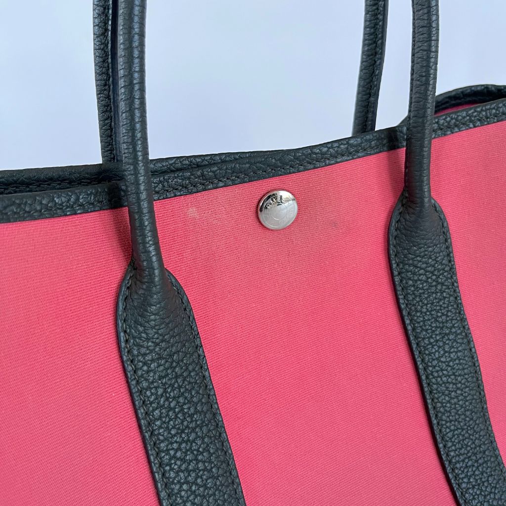 Hermes Canvas and Negonda Leather Garden Party TPM Bag