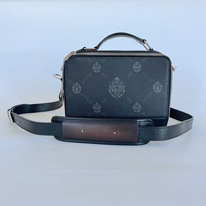 Berluti Nino Canvas and Leather clutch messenger bag
