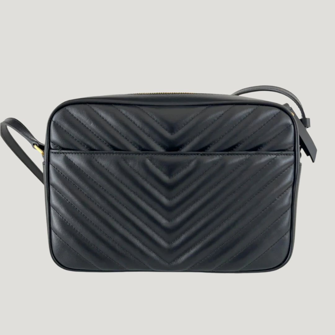 Saint Laurent Lou Camera Shoulder Bag in Quilted Leather
