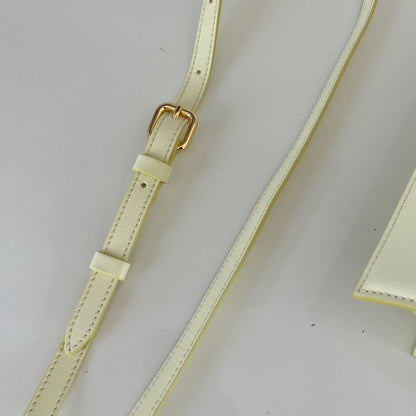 Jacquemus Le Grand Bambino Shoulder Bag in Yellow Leather