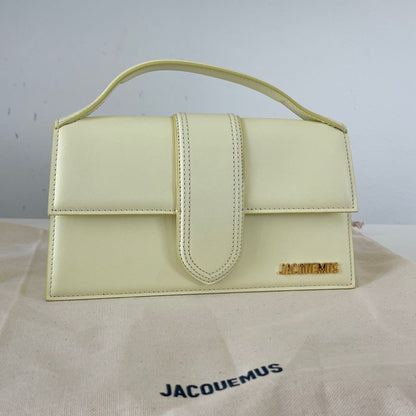 Jacquemus Le Grand Bambino Shoulder Bag in Yellow Leather
