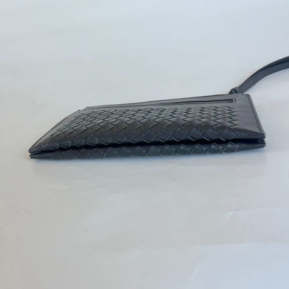 Bottega Veneta Black Intrecciato Leather Wrislet Wallet