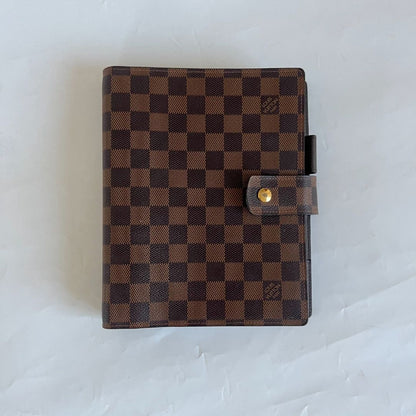 Louis Vuitton Damier Brown Large Ring Agenda Cover