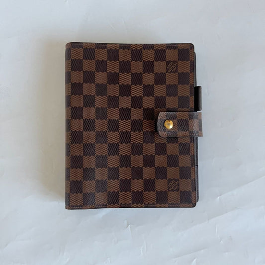 Louis Vuitton Damier Brown Large Ring Agenda Cover