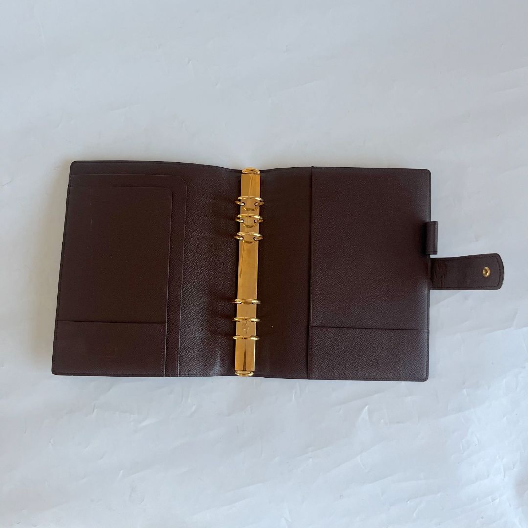 Louis Vuitton Damier Brown Large Ring Agenda Cover