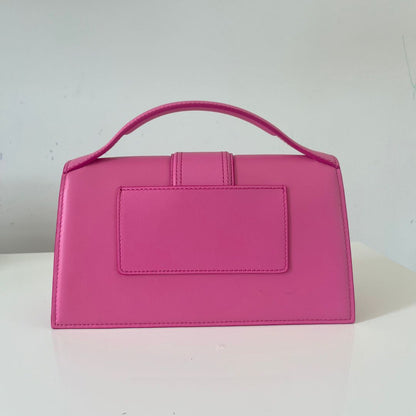 Jacquemus Le Grand Bambino Shoulder Bag in Pink Leather
