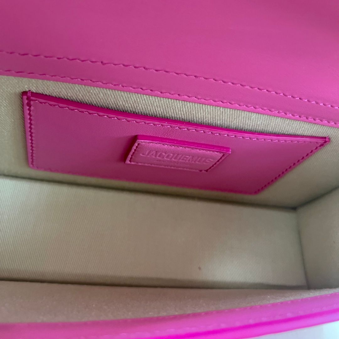 Jacquemus Le Grand Bambino Shoulder Bag in Pink Leather