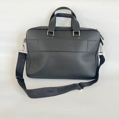 Berluti green leather top handle brief case