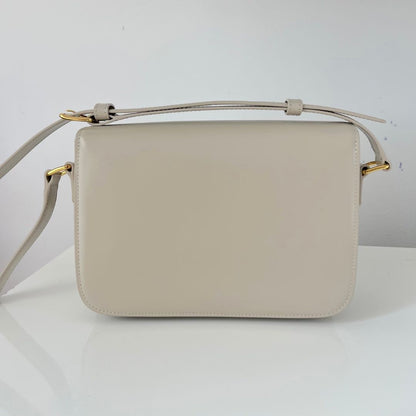 Celine Triomphe Classic Pale beige Flap Bag