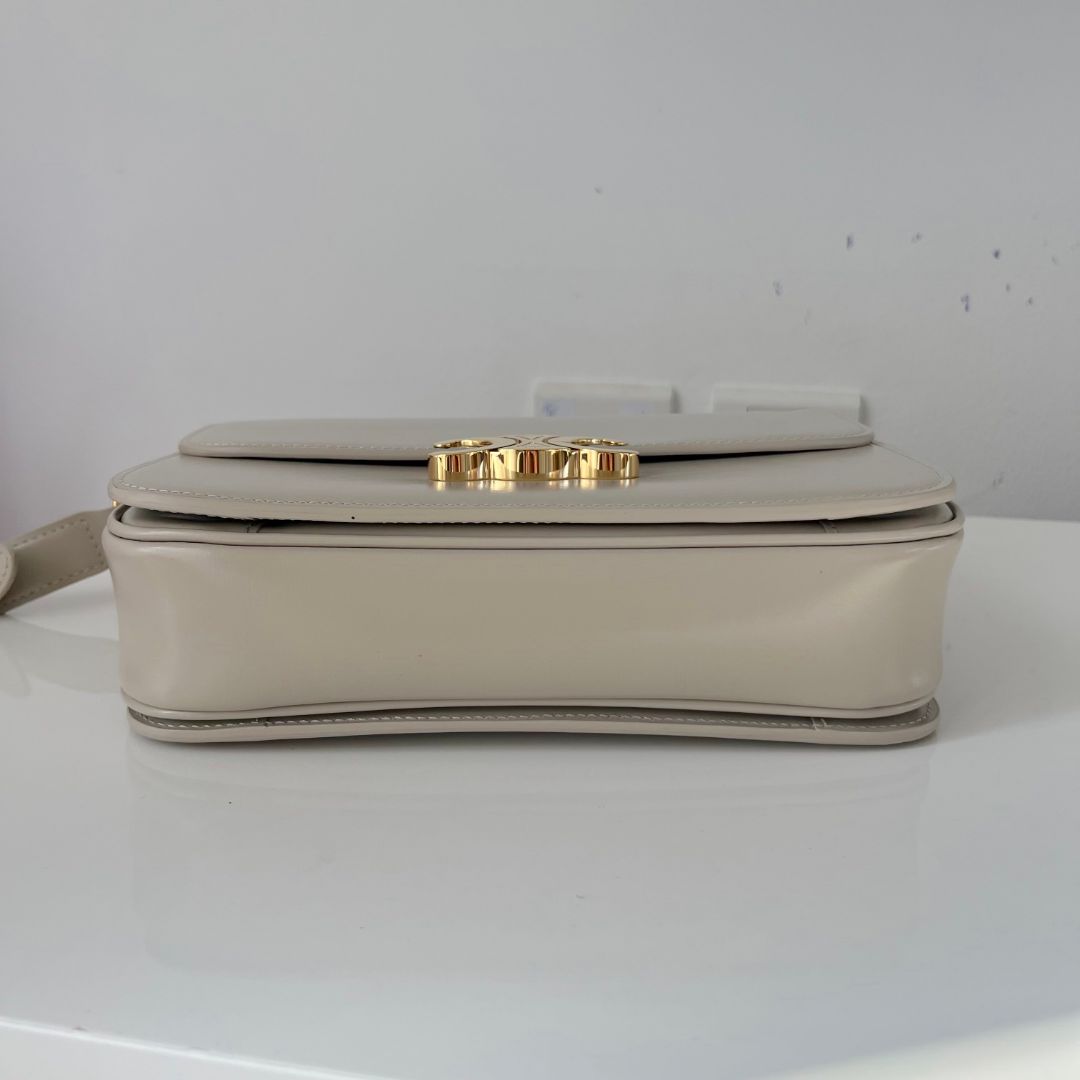 Celine Triomphe Classic Pale beige Flap Bag