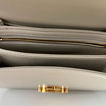Celine Triomphe Classic Pale beige Flap Bag