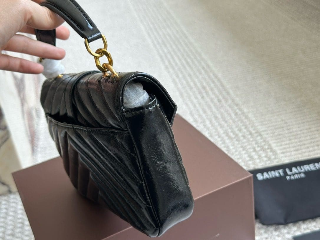 SAINT LAURENT BLACK ‘COLLEGE MINI’ SHOULDER BAG