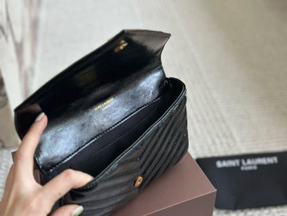 SAINT LAURENT BLACK ‘COLLEGE MINI’ SHOULDER BAG