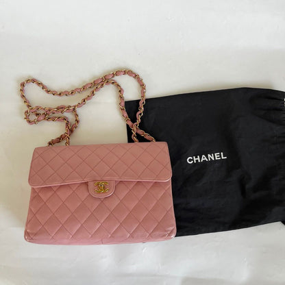 Chanel Pink Jumbo Caviar Single Flap Bag