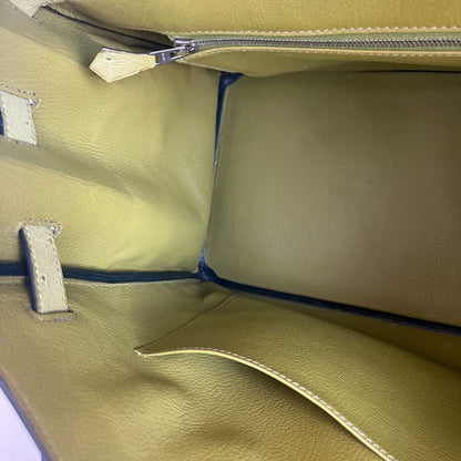 Hermes Ostrich Light Green Gold Hardware Birkin 35 Bag