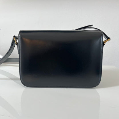 Celine Triomphe Classic black Flap Bag
