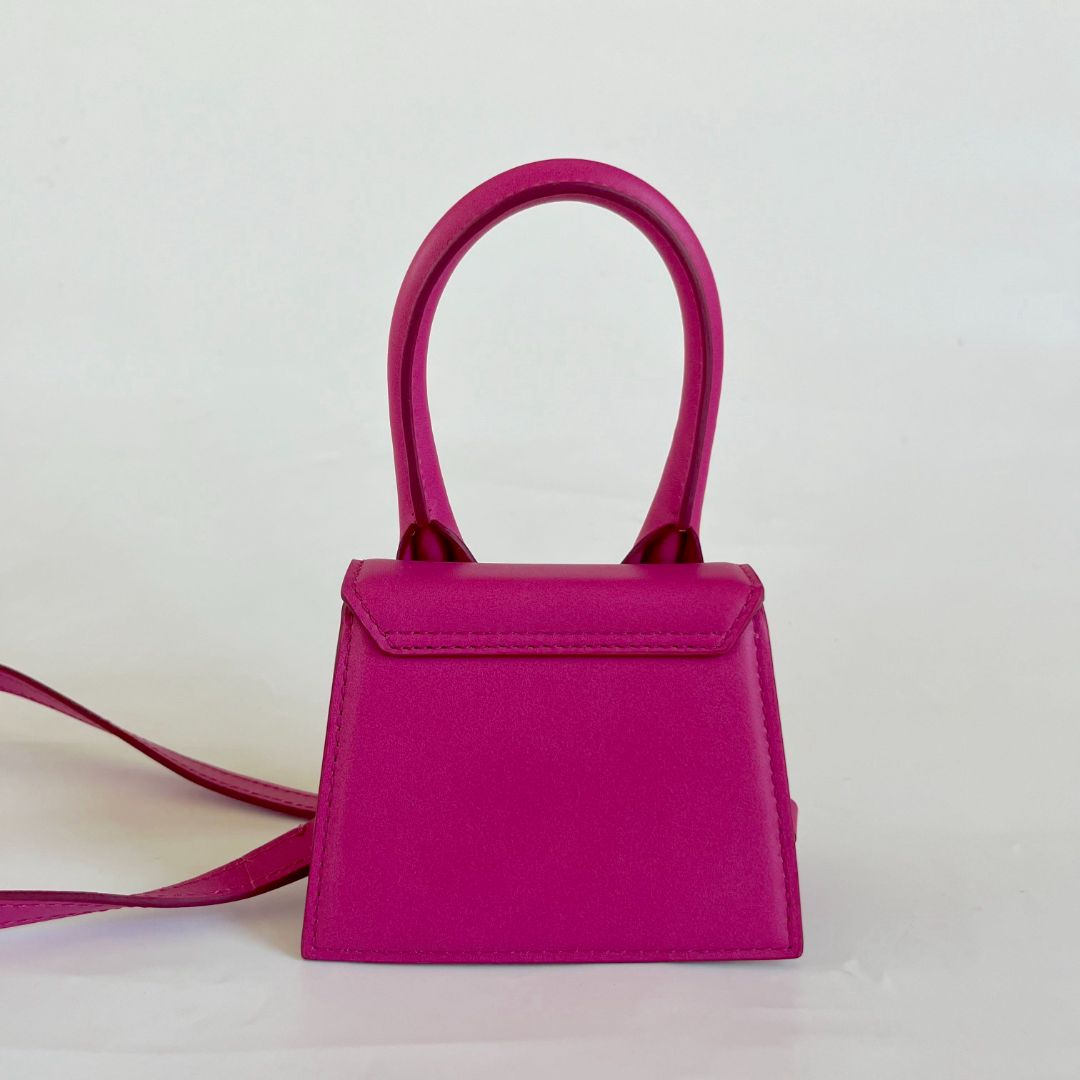Jacquemus Fuscia Leather Mini Le Chiquito Top handle bag