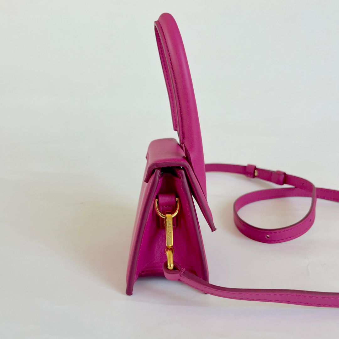Jacquemus Fuscia Leather Mini Le Chiquito Top handle bag