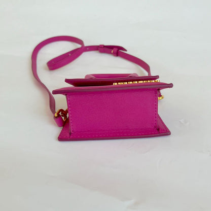 Jacquemus Fuscia Leather Mini Le Chiquito Top handle bag