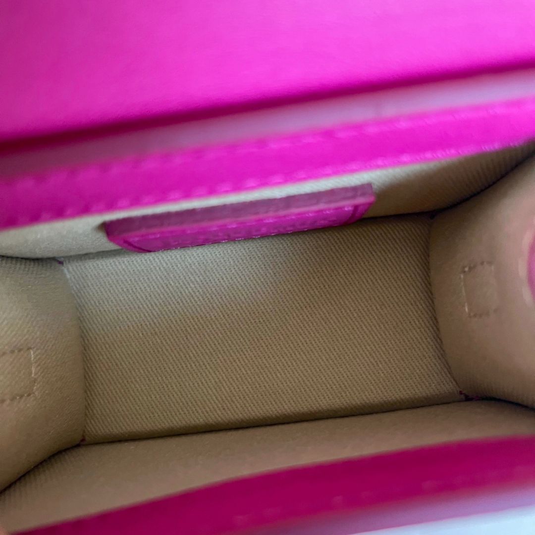 Jacquemus Fuscia Leather Mini Le Chiquito Top handle bag