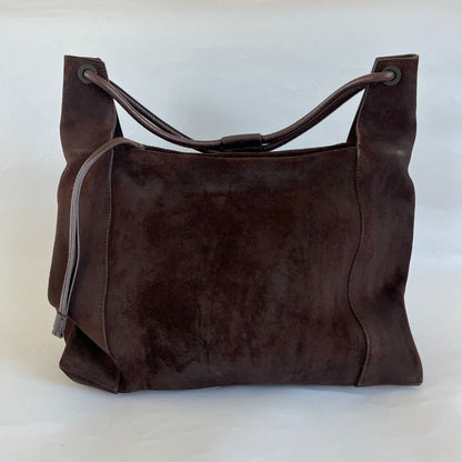 Gucci brown suede tote vintage shoulder bag