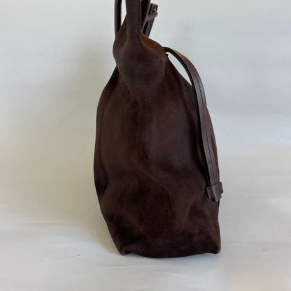 Gucci brown suede tote vintage shoulder bag