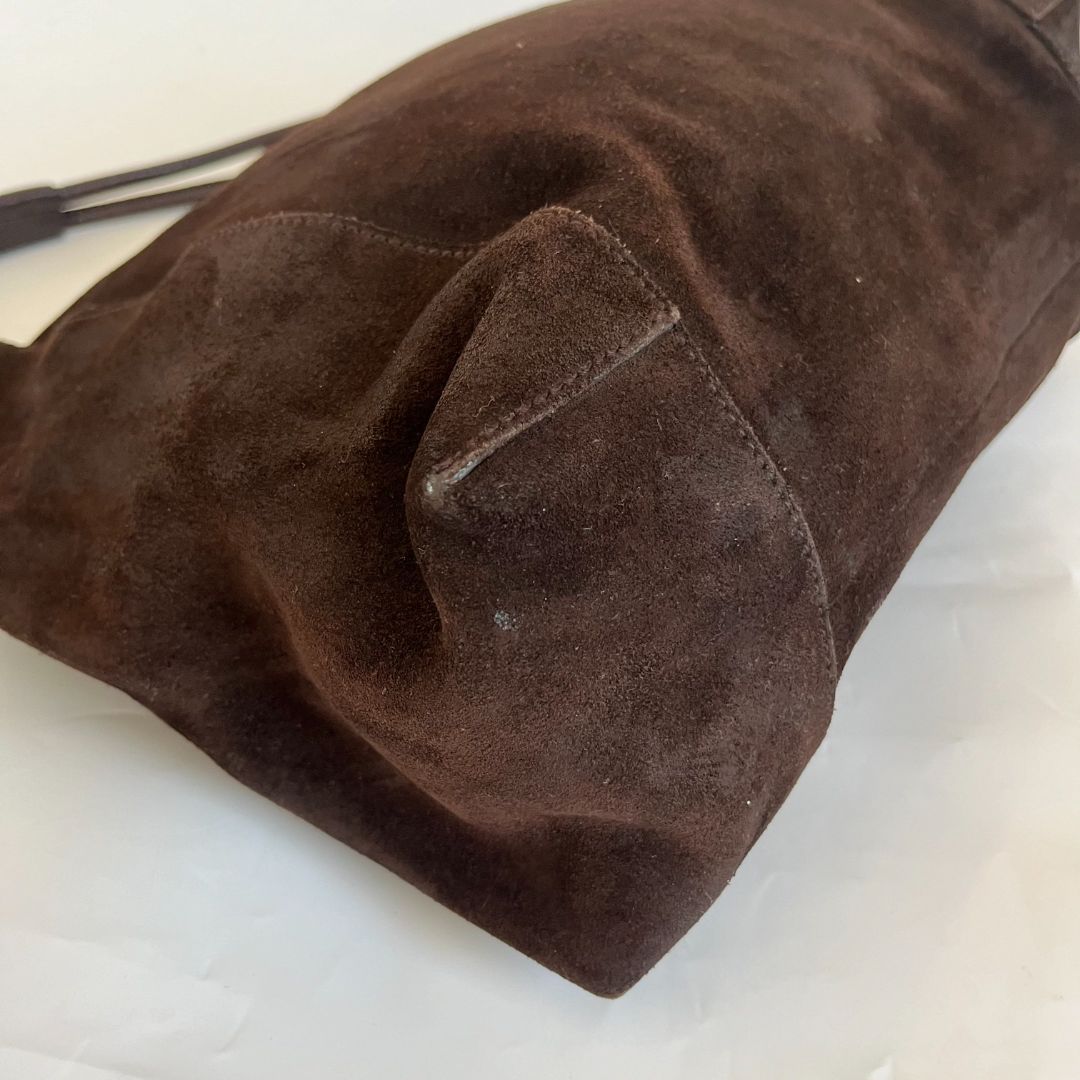 Gucci brown suede tote vintage shoulder bag