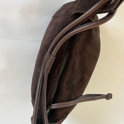 Gucci brown suede tote vintage shoulder bag