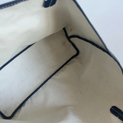 Goyard Goyardine Coated Canvas and Leather Saint Louis PM Navy Tote