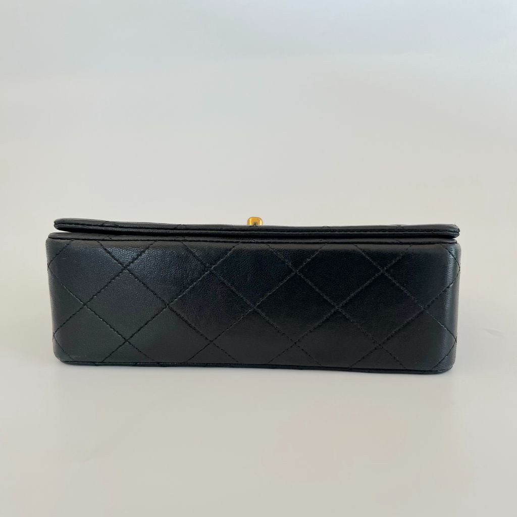 Chanel Mademoiselle black leather quilted shoulder bag