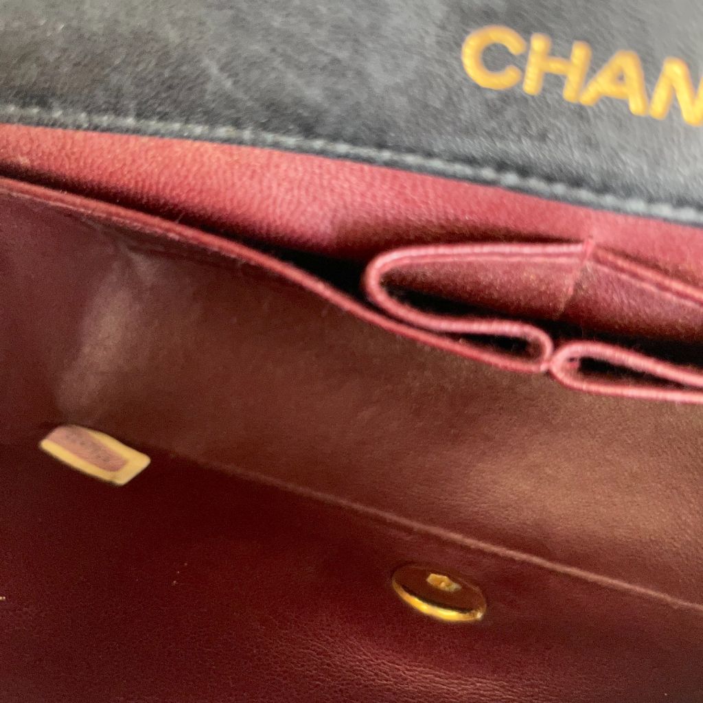 Chanel Mademoiselle black leather quilted shoulder bag