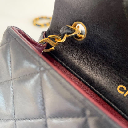 Chanel Mademoiselle black leather quilted shoulder bag