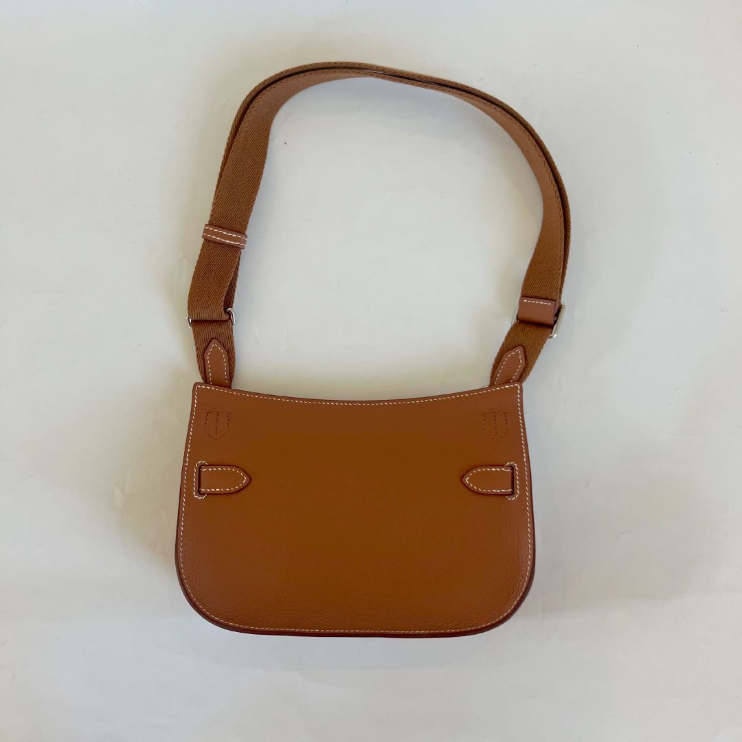 Hermès Evercolor Mini Jypsiere Gold Crossbody Bag