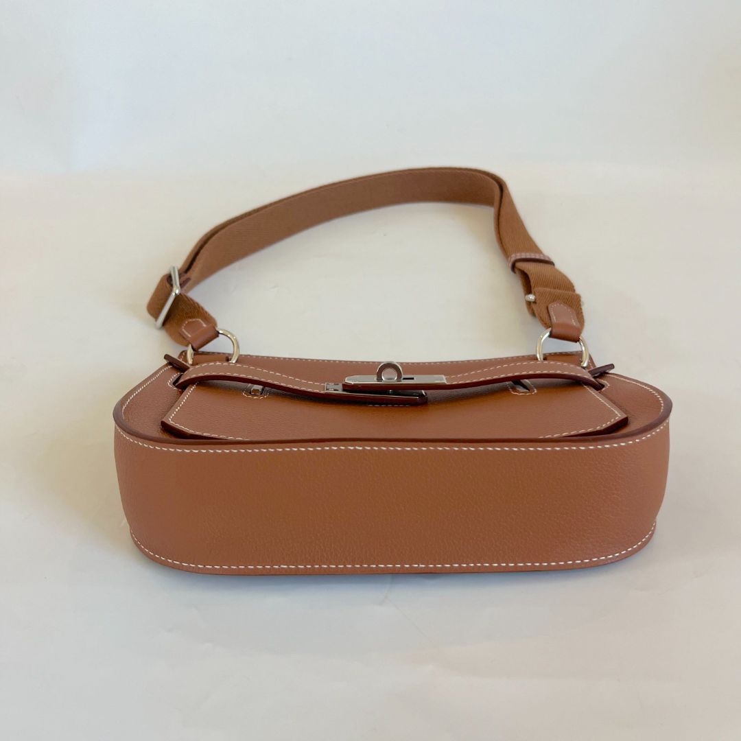 Hermès Evercolor Mini Jypsiere Gold Crossbody Bag